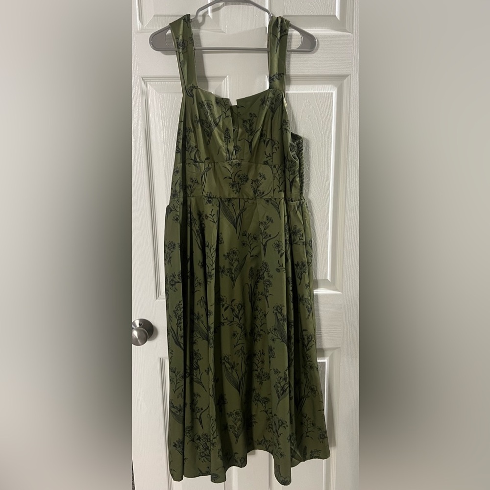 Floral Green Women's Dress